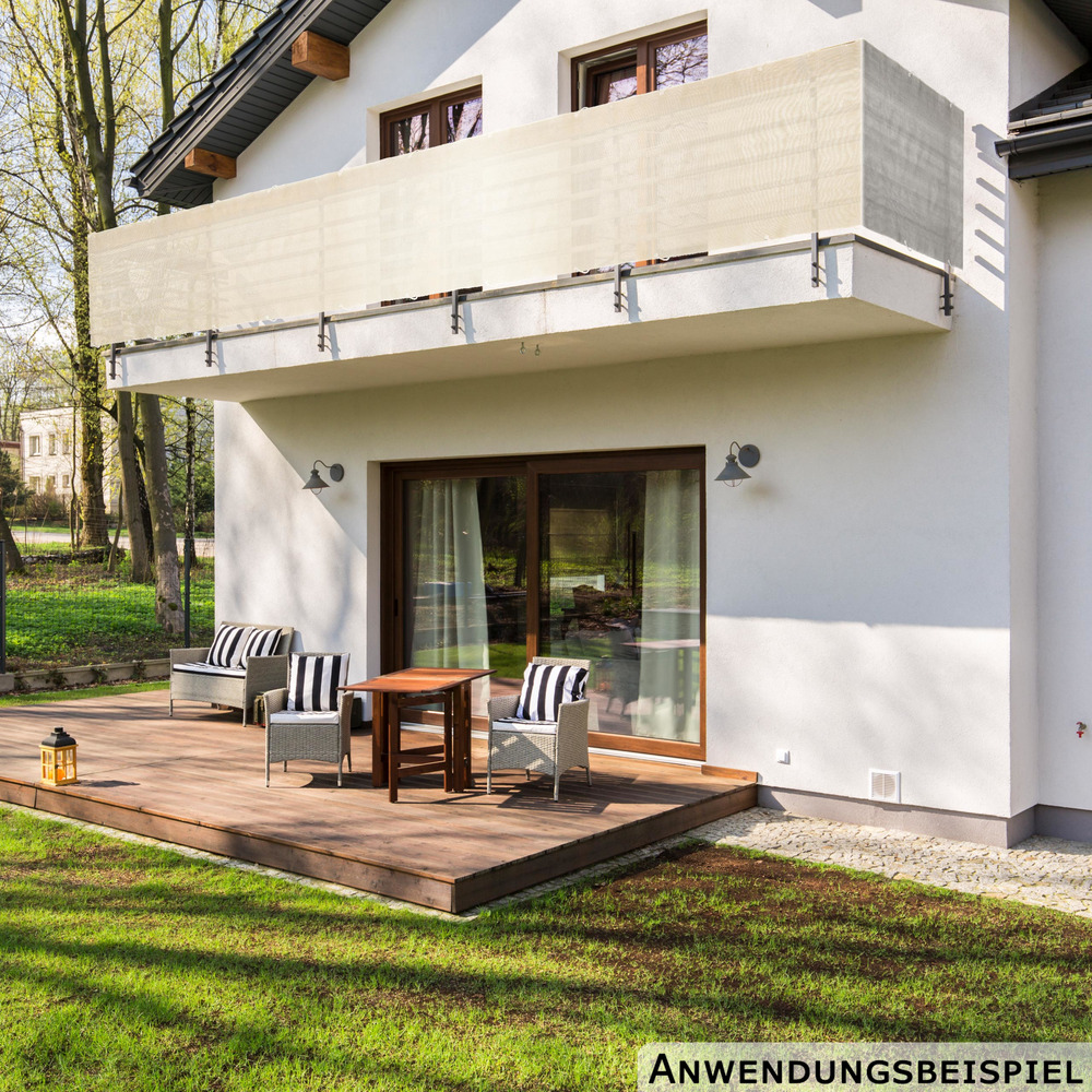 Balkonsichtschutz 90 x 500 cm creme image number 4