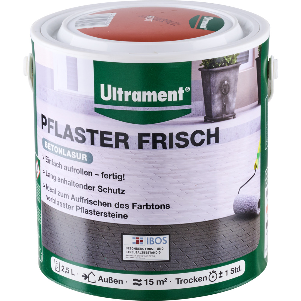 Ultrament Betonlasur Pflaster Frisch 2,5 Liter rot