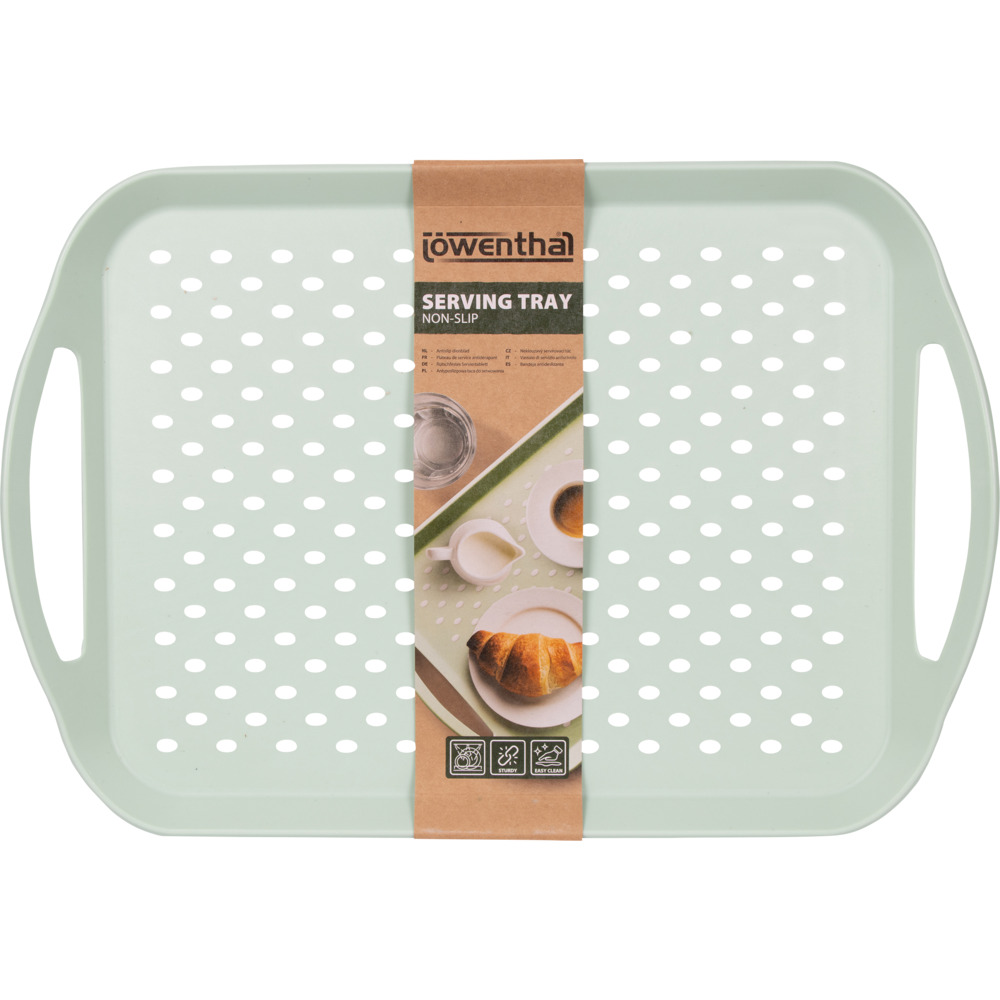 Rutschfestes Serviertablett 45 x 31,5 x 4 cm Gr&uuml;n image number 1