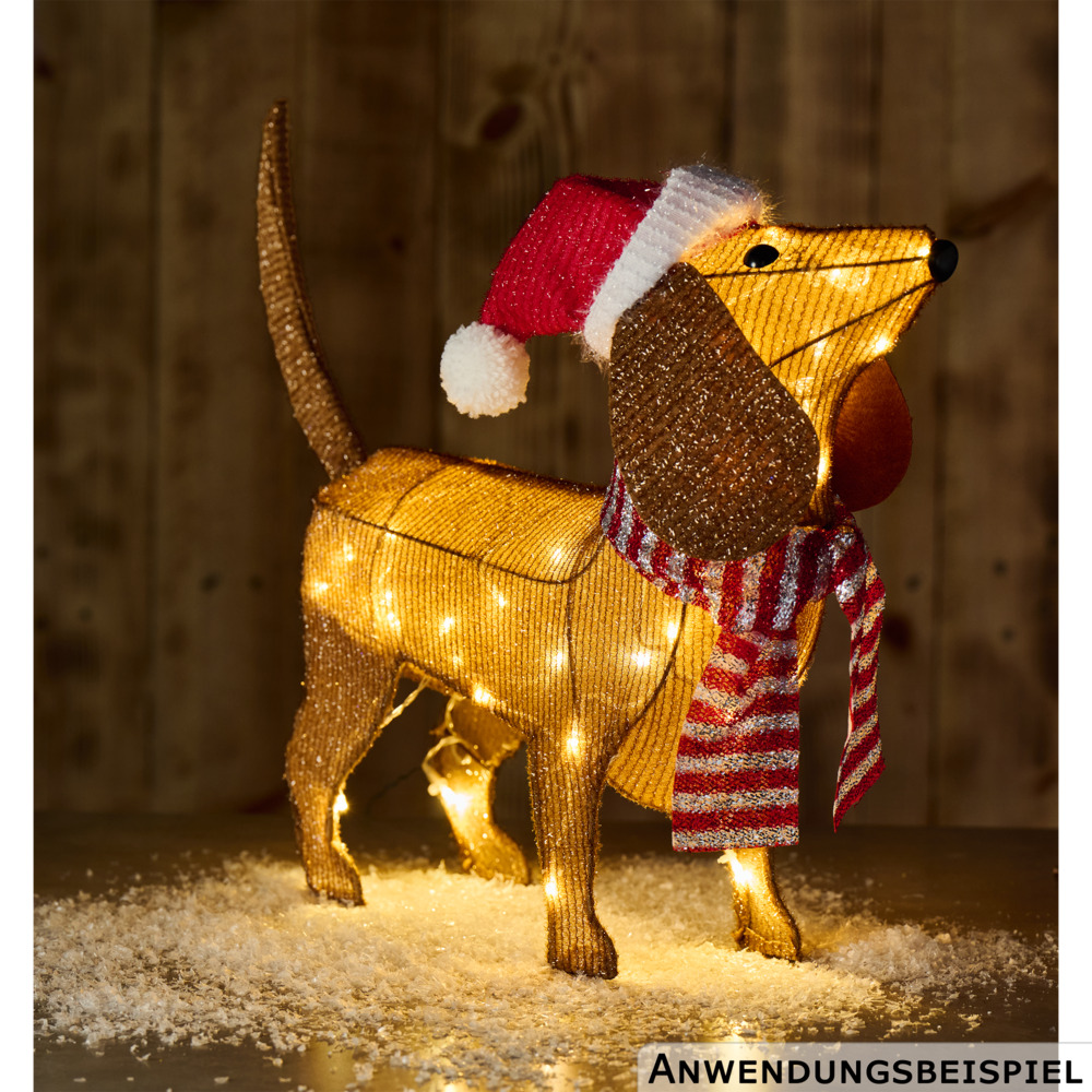 LED-Dackel mit Weihnachtsm&uuml;tze image number 2