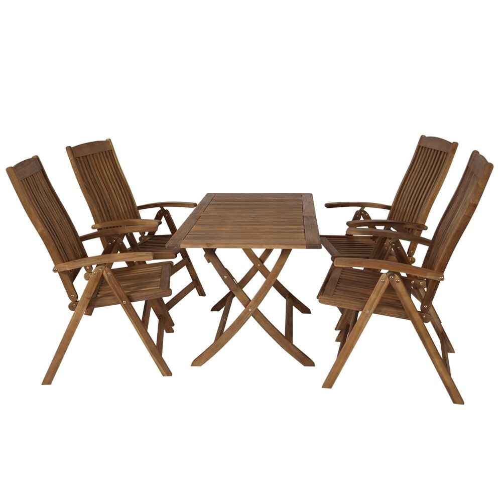 Gartenm&ouml;bel-Set Maracana 5-teilig, Akazienholz ge&ouml;lt