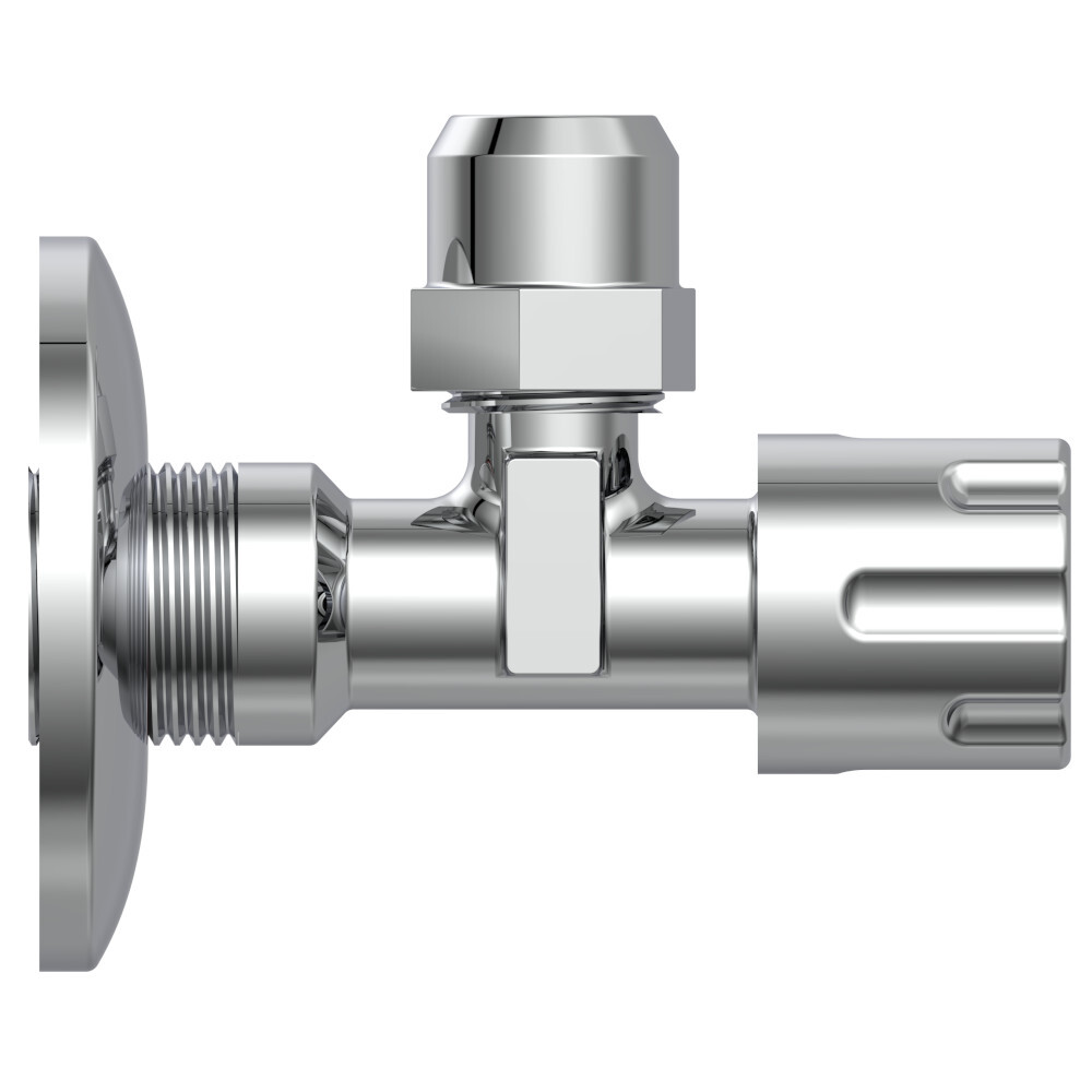Eckregulierventil mit Schubrosette selbstdichtend 1/2"AG x 10 mm image number 2