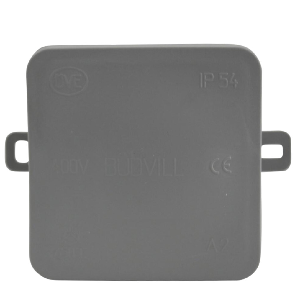 Aufputz-Abzweigkasten grau, f&uuml;r Feuchtr&auml;ume 75 x 75 x 40 mm