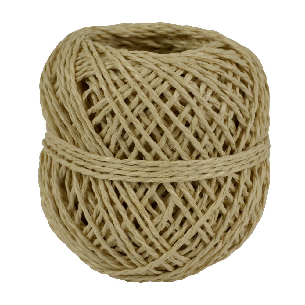 Bindfaden-Kn&auml;uel, PP-Spinnfaser, beige-natur