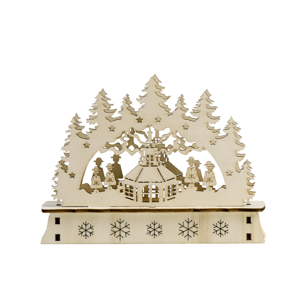 Mini-LED-Schwibbogen aus Holz, Designauswahl image number 9