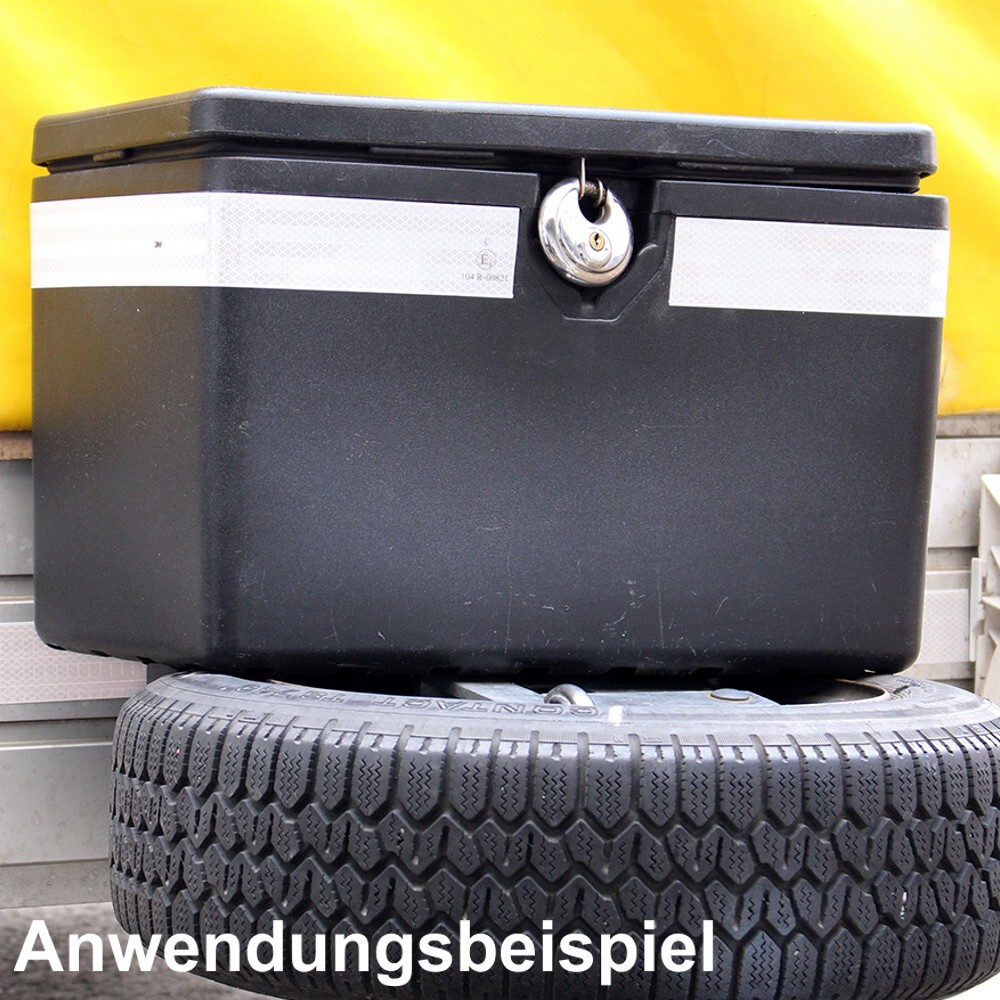 Reflektorband 2m wei&szlig; selbstklebend PVC Anh&auml;nger Reflexband KfZ Reflektor image number 2