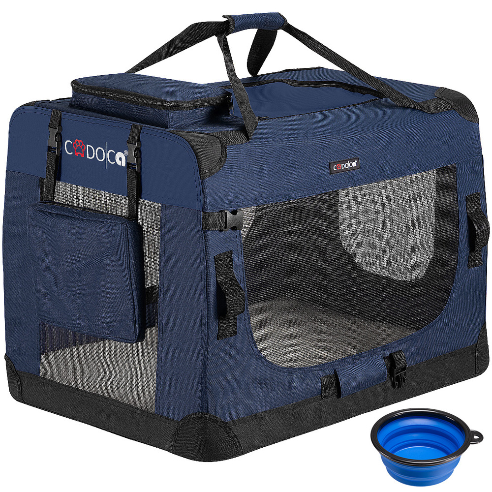 Tiertransportbox L 70 x 52 x 50 cm navyblau
