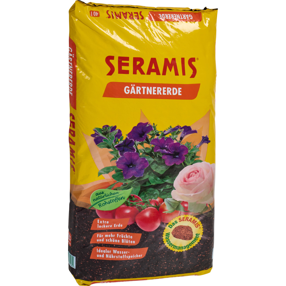 SERAMIS&reg; G&auml;rtnererde 40 Liter, torfreduziert image number 1