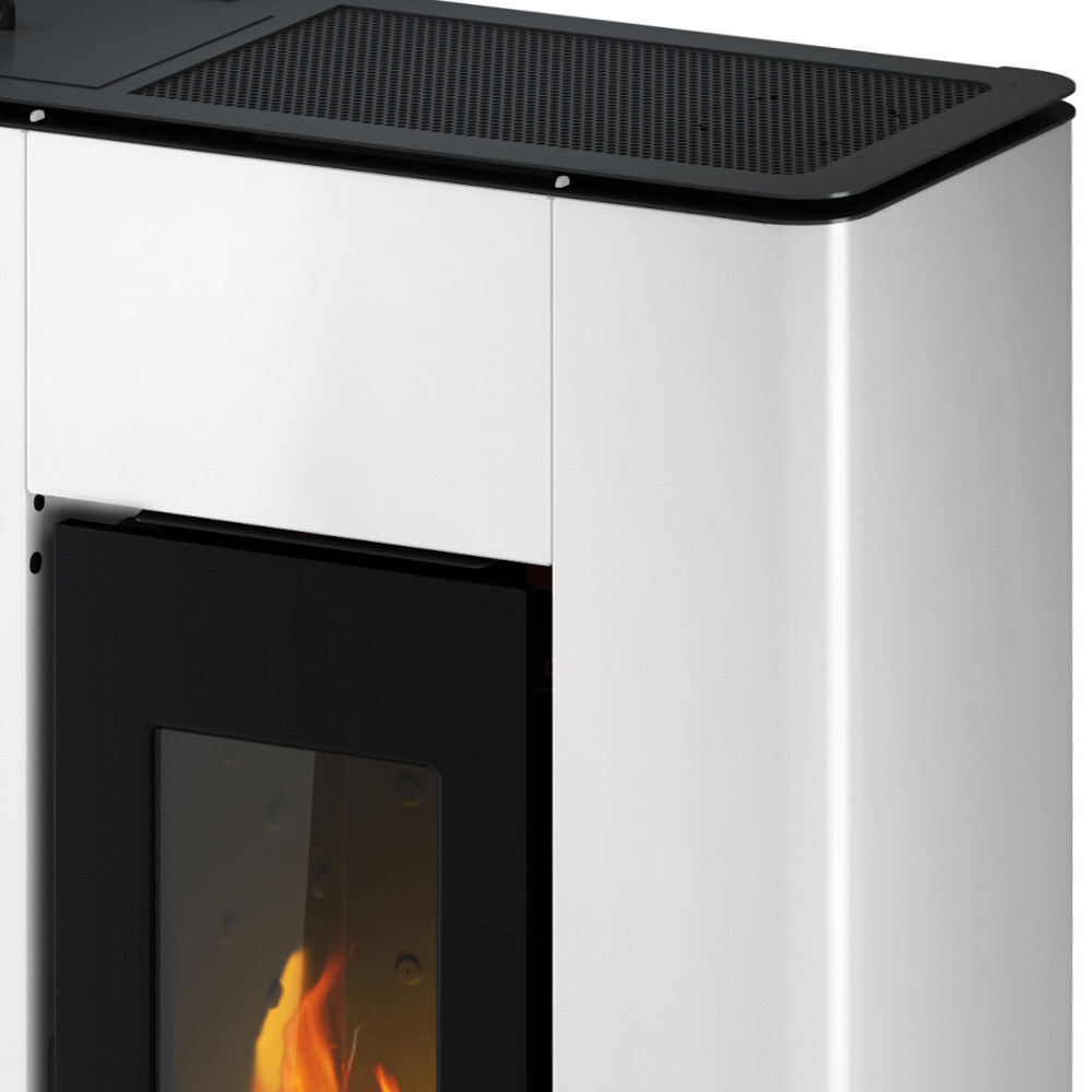 Pelletofen "ATRIUM 5", weiss Stahl image number 1