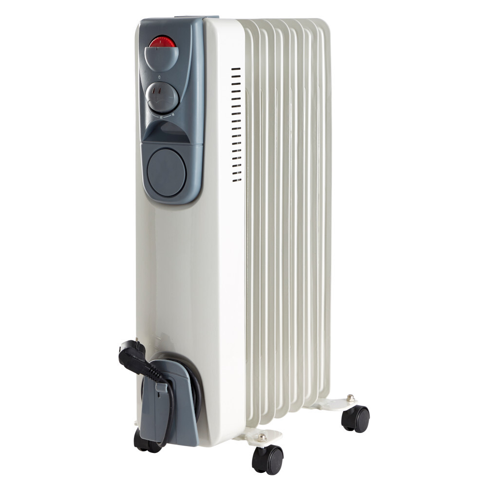 &Ouml;lradiator elektrisch mit 3 Heizstufen bis 1500 Watt und Laufrollen