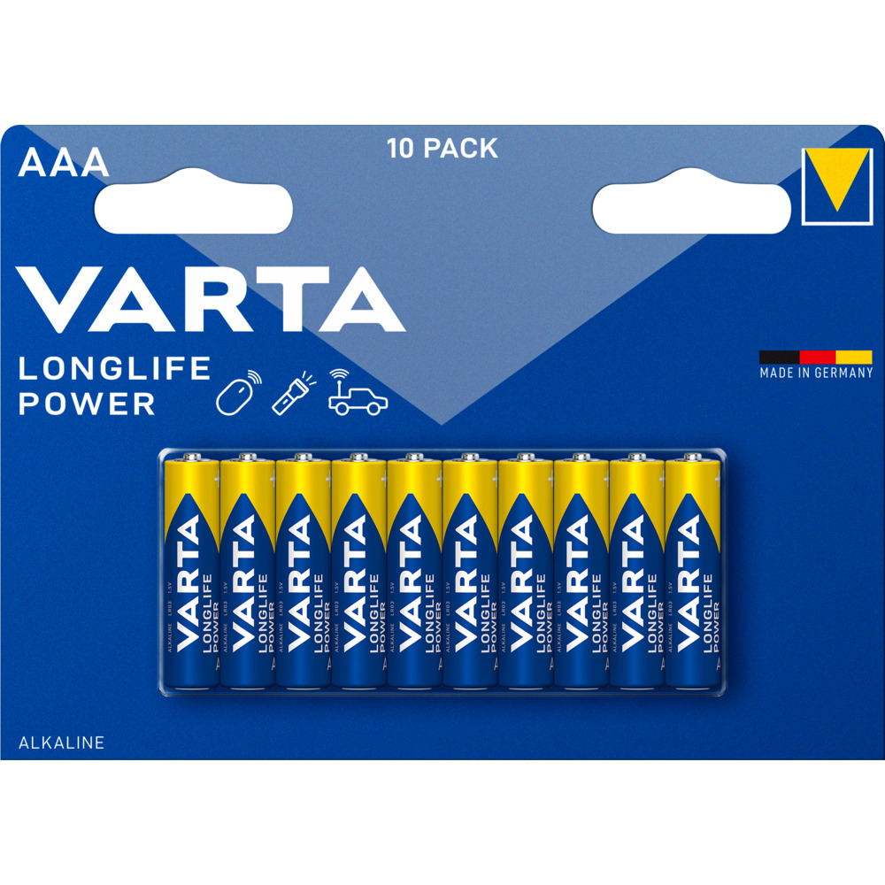 Varta Batterie AAA  LR3 Micro 1,5 V 10 St&uuml;ck Longlife Power