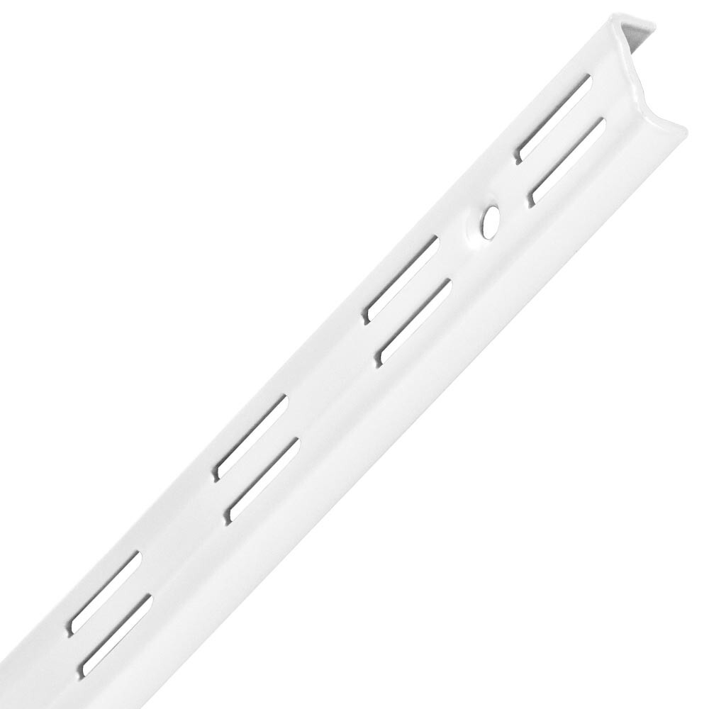 Regalwandschiene 2-reihig 1995 mm aus Stahl in wei&szlig;