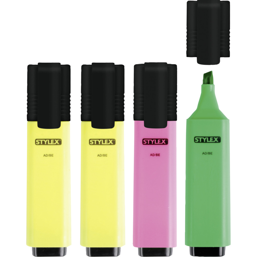 Textmarker 4 St&uuml;ck  Neon farbsortiert