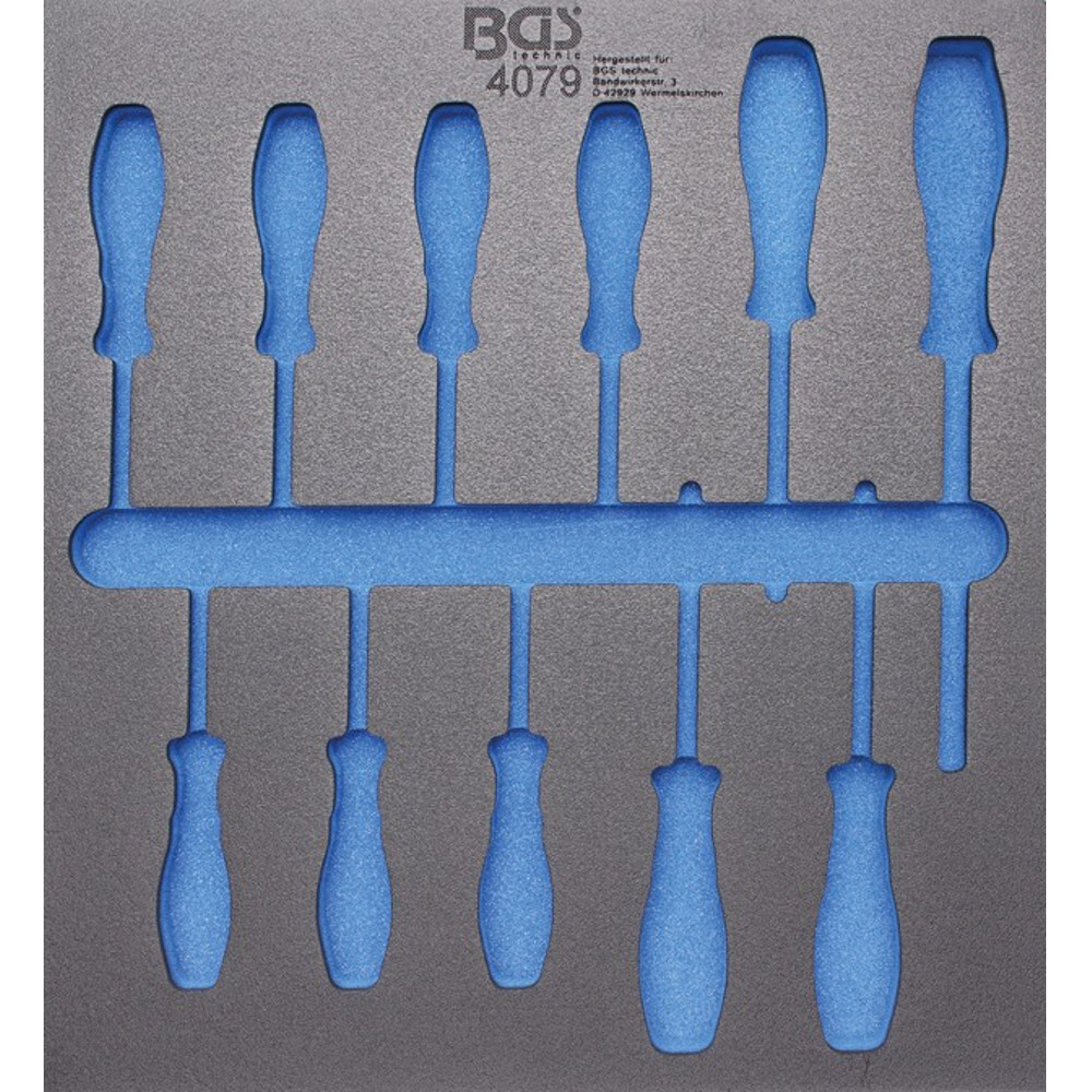 BGS&reg; Werkstattwageneinlage 2/3 leer f&uuml;r 11-teiligen T-Profil Schraubendreher