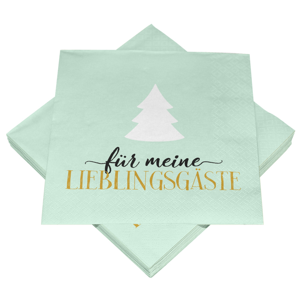 Servietten mit Motiv Schriftzug 20 St&uuml;ck