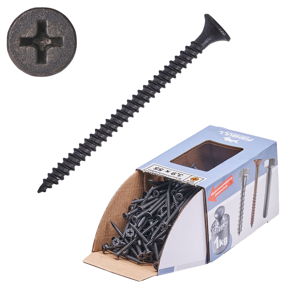 Schnellbauschraube 3,9x55 mm 1kg FISHBULL-Pack Feingewinde Kreuzschlitz