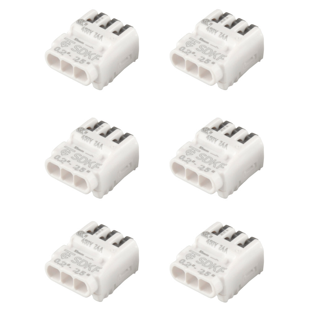 SDK-Abzweigverbinder Set 6-teilig, 3-polig, 0,2-0,25 mm&sup2;
