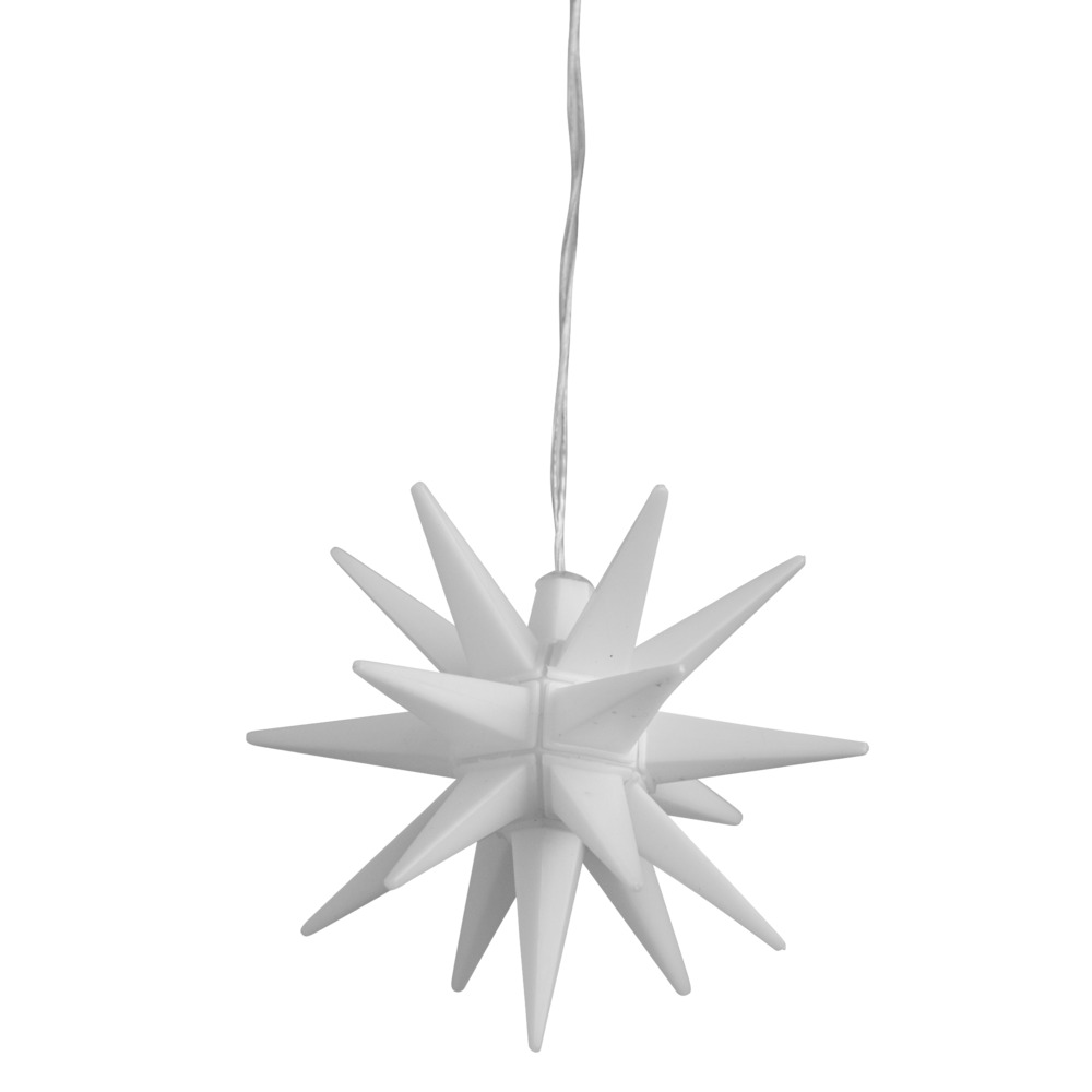 LED-3D-Stern &Oslash; 11,5 cm batteriebetrieben Kunststoff wei&szlig; image number 1