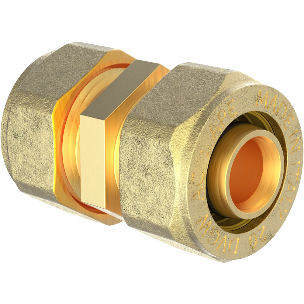 Kupplung Metallverbundrohr gerade 16 x 2 x 16 x 2 mm