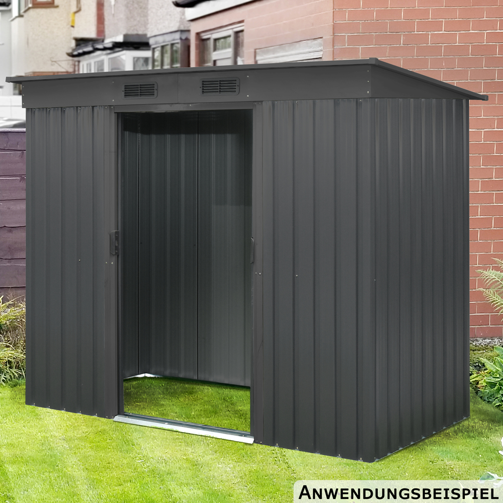 PERGART&reg; Ger&auml;tehaus "Leipzig II 84" 205 x 98 x 174 cm anthrazit matt image number 4