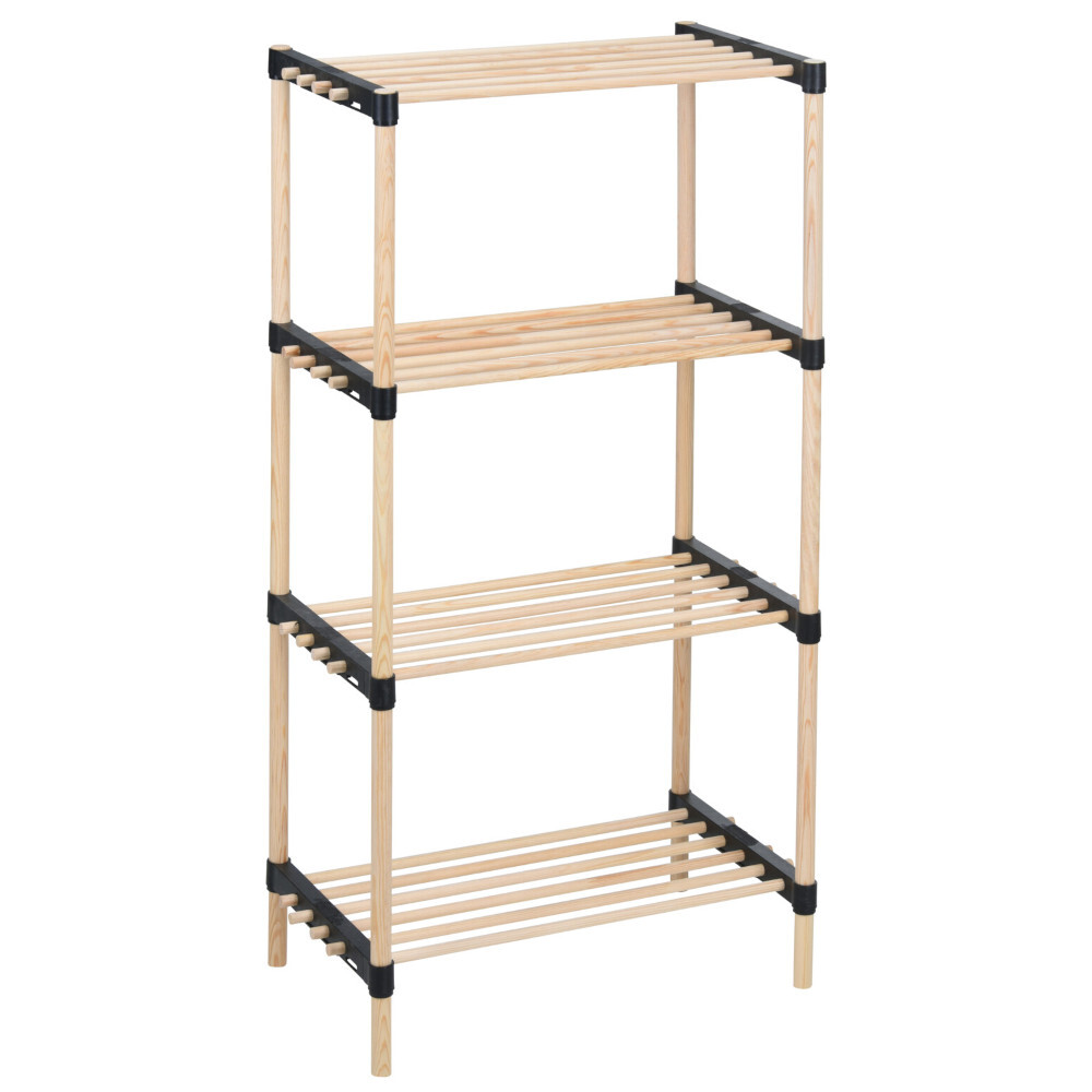 Schuhregal aus Holz f&uuml;r bis zu 8 Paar Schuhe - B-Ware image number 1