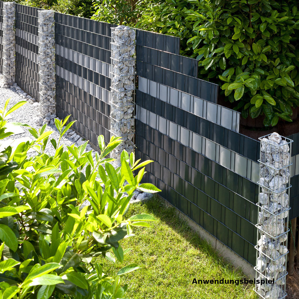 Zaun Sichtschutz und Windschutz A1-Blickdicht auf Rolle 19 cm Breit gr&uuml;n 3 St&uuml;ck image number 7