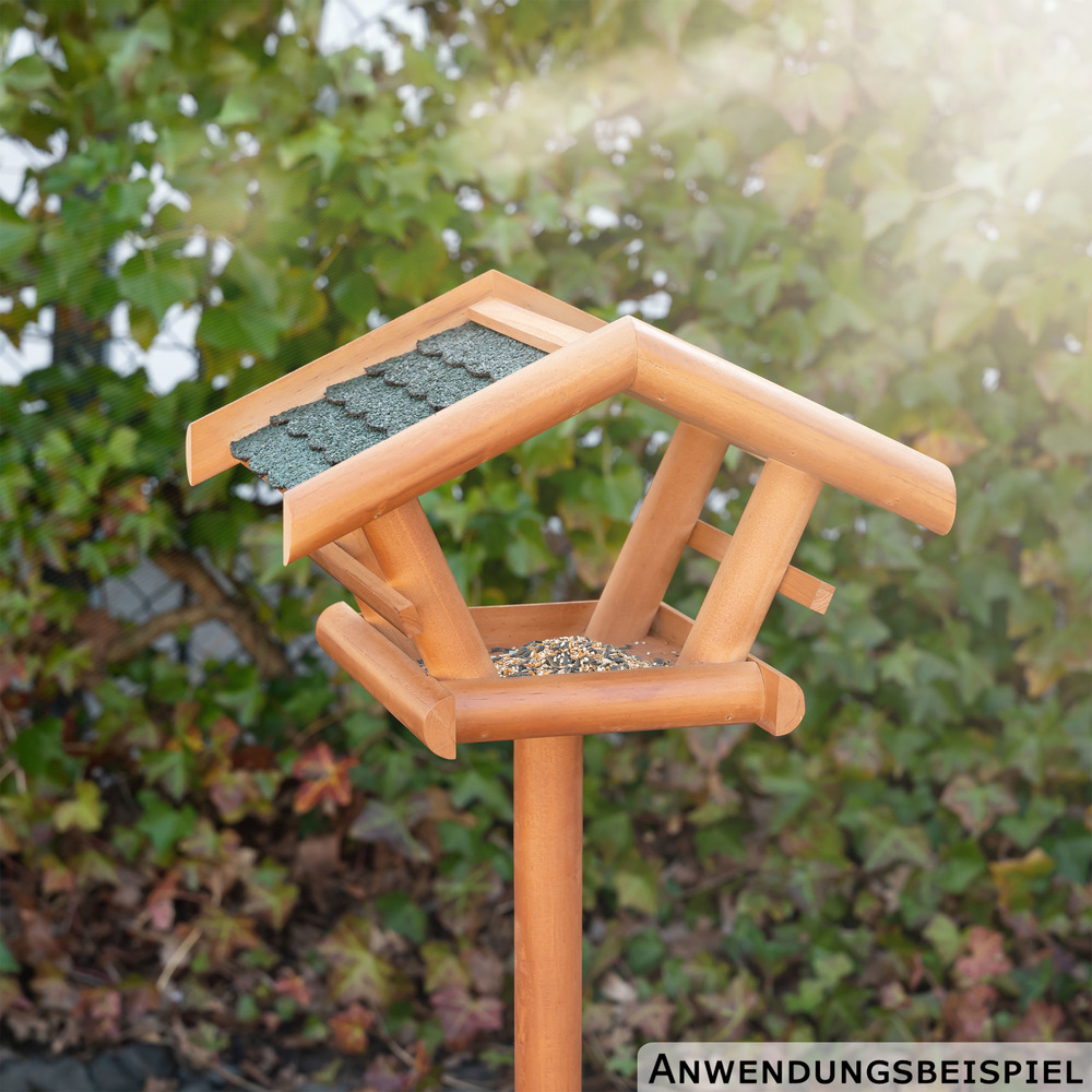 Vogelfutterhaus Holz 101 cm mit Fu&szlig; image number 4