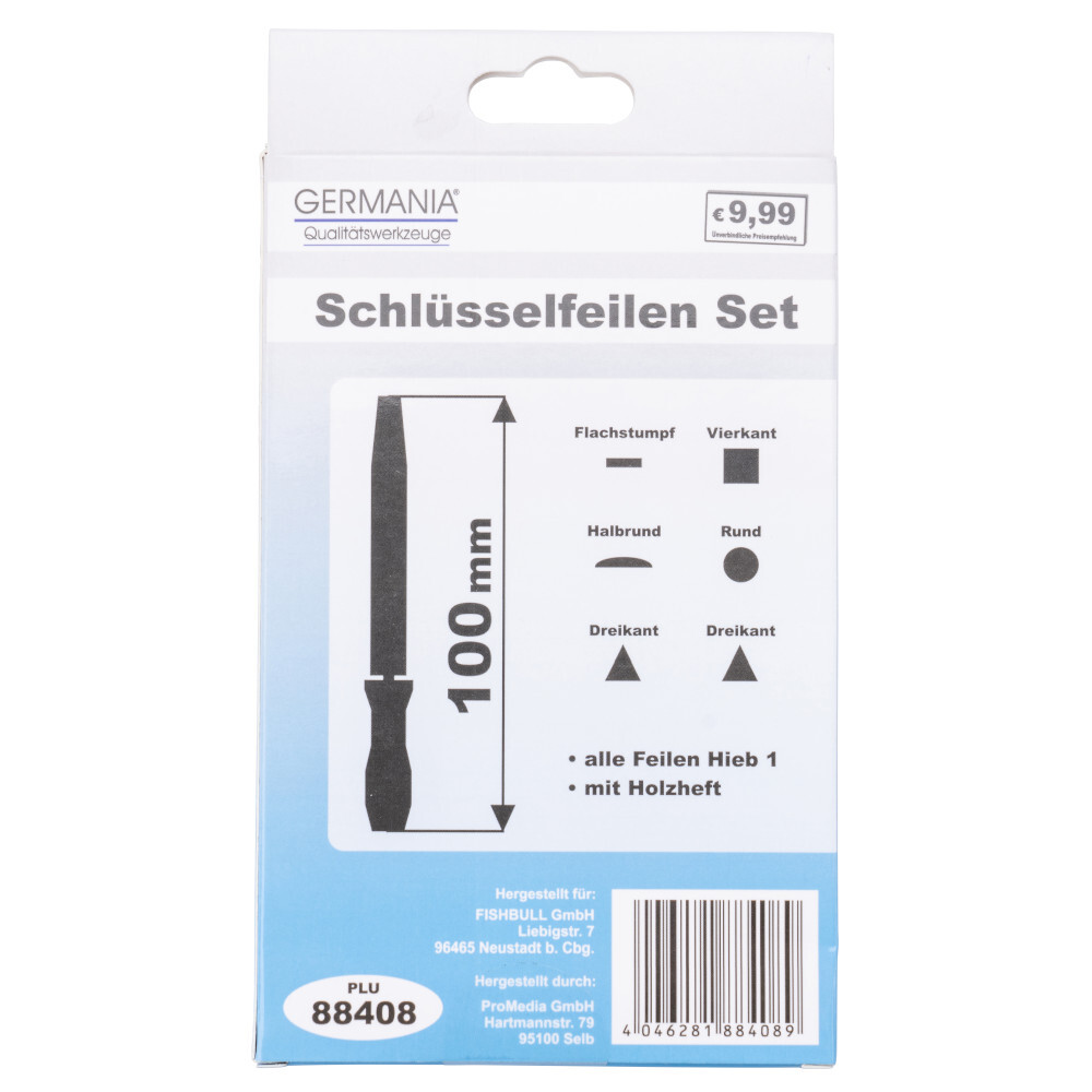 GERMANIA&reg; Schl&uuml;sselfeilen Satz 6 -teilig 100 mm mit Holzheft image number 2