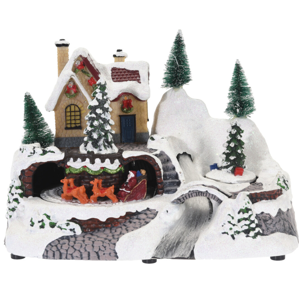 Weihnachts-Winterszene batteriebetrieben mit Beleuchtung image number 1