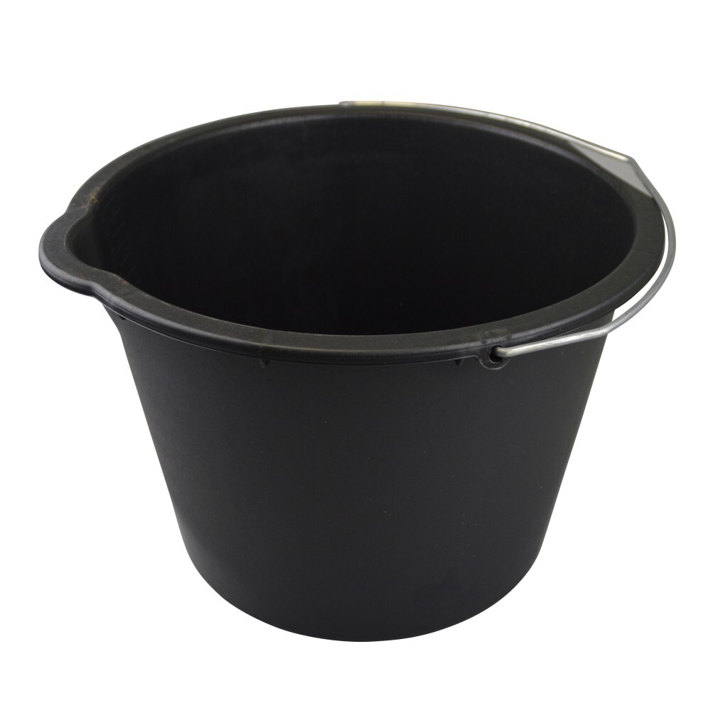 Wassereimer 20L schwarz Kunststoffeimer Abfalleimer Putzeimer Zementeimer