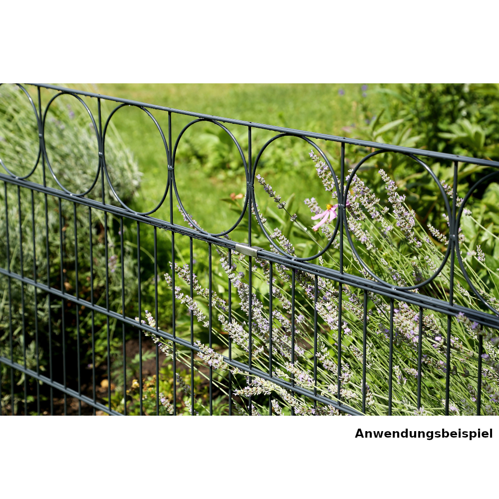 Gartenzaun-Dekorelement Oslo, 2000 x 200 mm, RAL 7016 anthrazit image number 2
