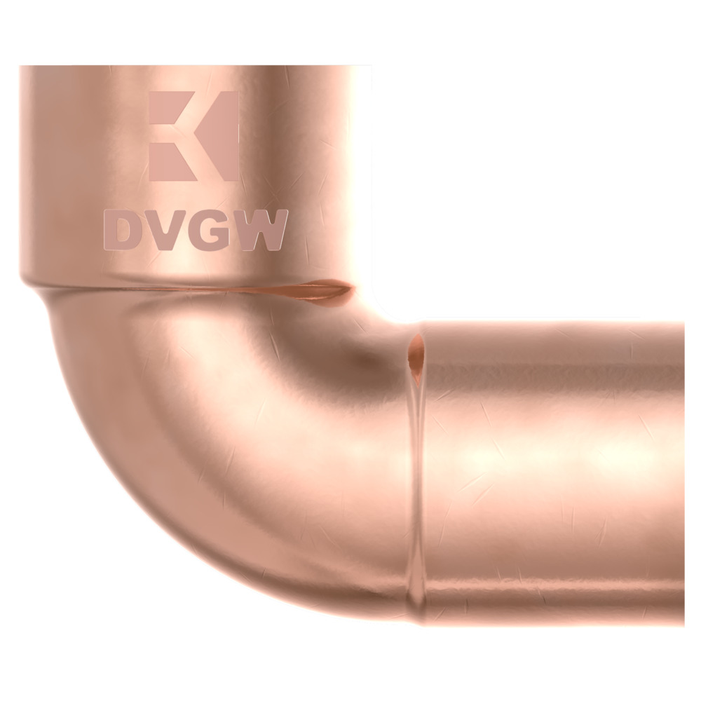 Winkel-Muffe 90&deg; Kupfer-L&ouml;tfitting 22 mm - Nr. 5092 image number 1