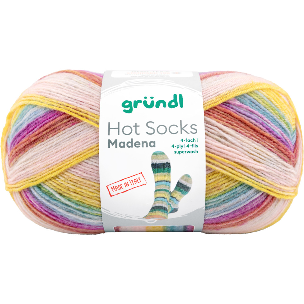 Garn Hot Socks Madena 4-fach caribean-summer 100g