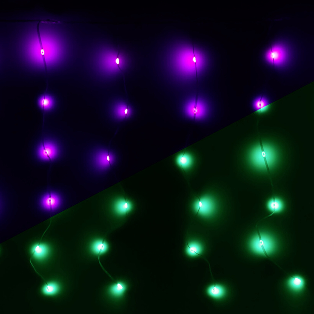 LED-Lichtervorhang RGB 240 LEDs 600 x 60 cm IP 44