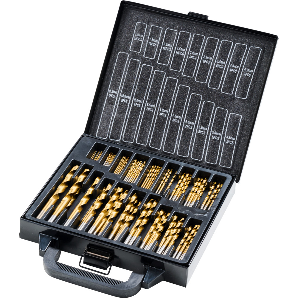HSS-Bohrer-Set 90-teilig Kernlochbohrer Nietenbohrer