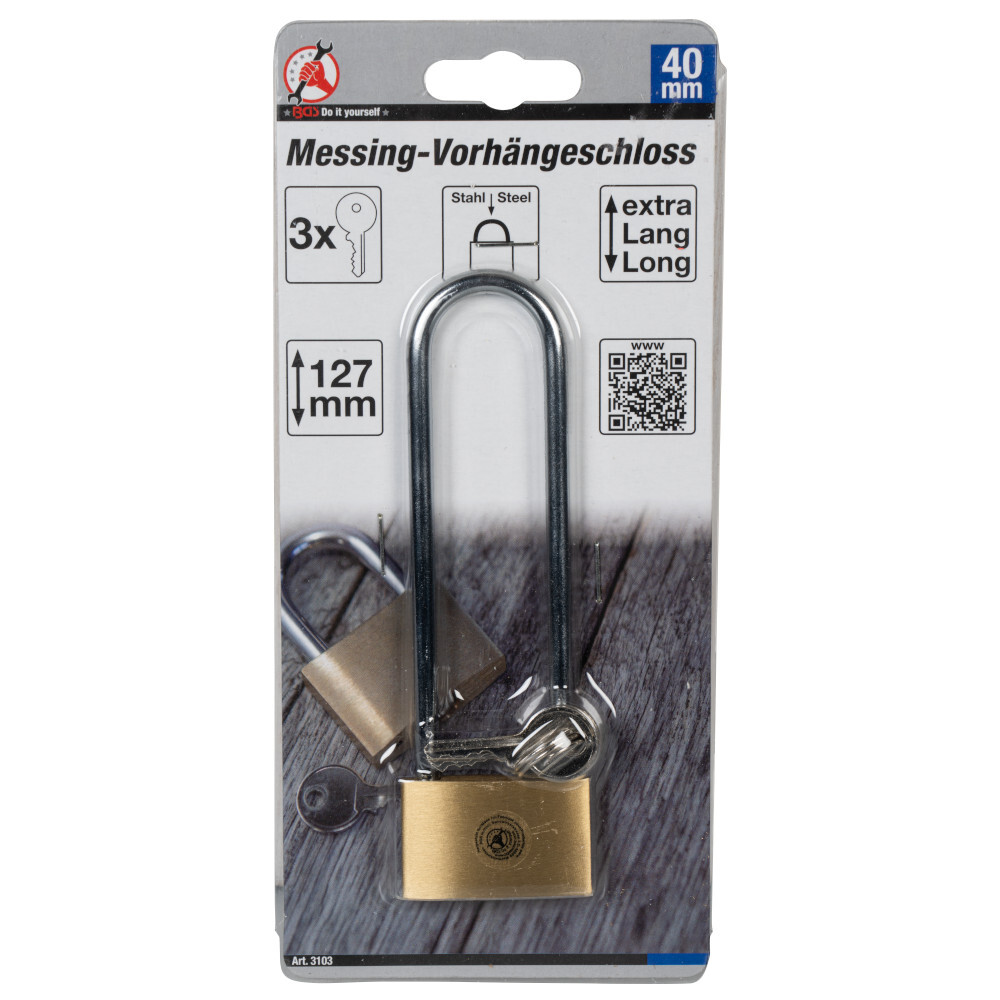 Messing-Vorh&auml;ngeschloss image number 2