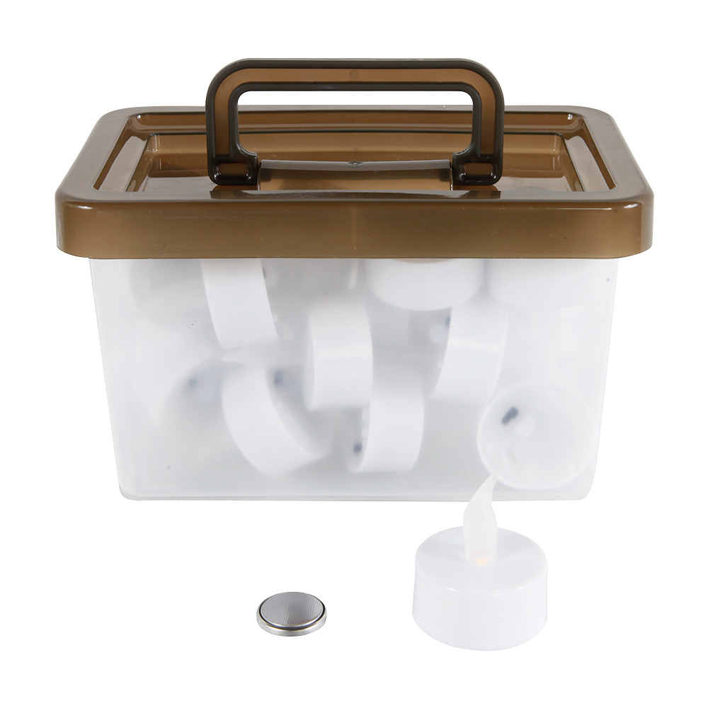 LED-Teelichter-Set 24 St&uuml;ck mit Batterien und Tragebox image number 1