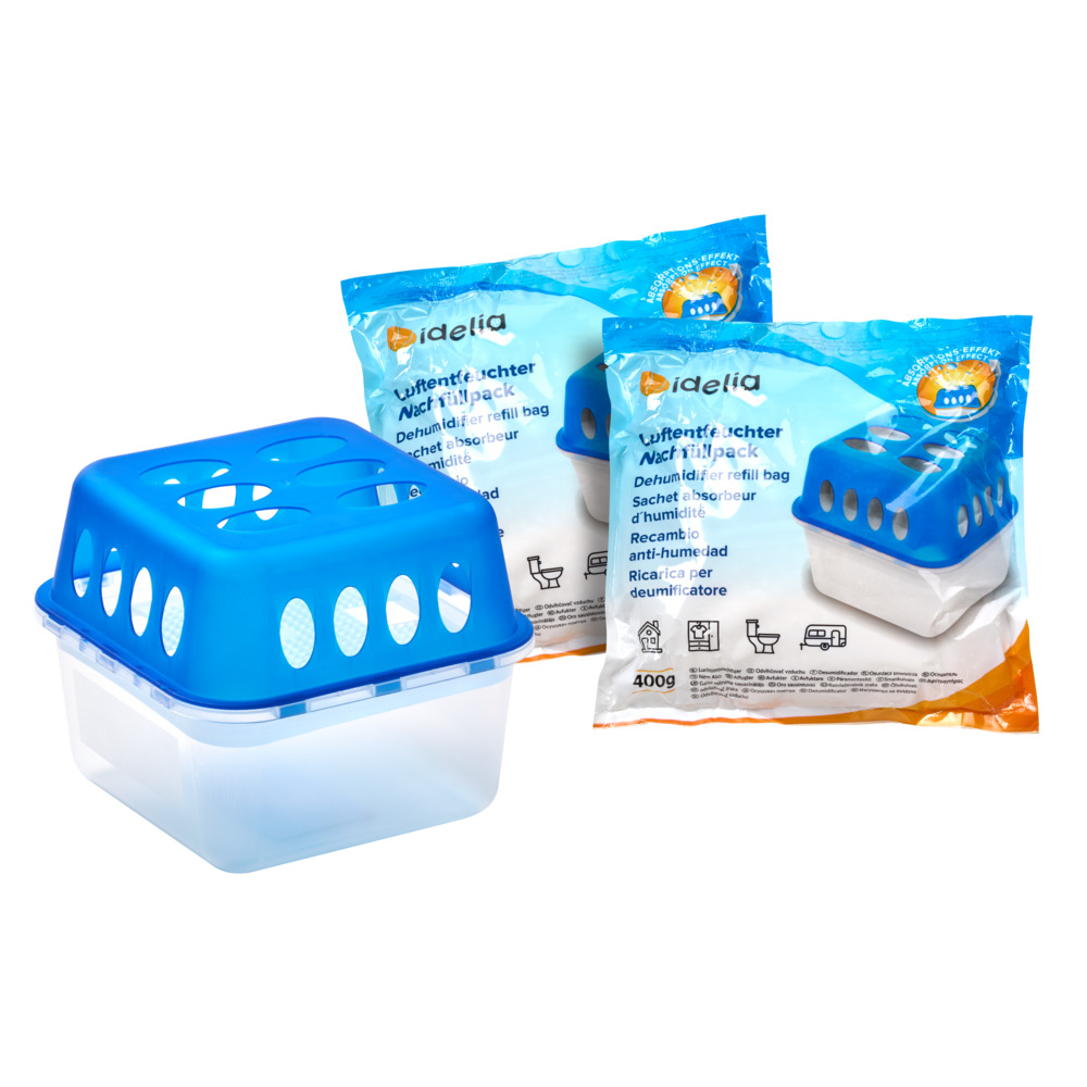 Luftentfeuchter-Box mit 2 x 400 g Nachf&uuml;ller