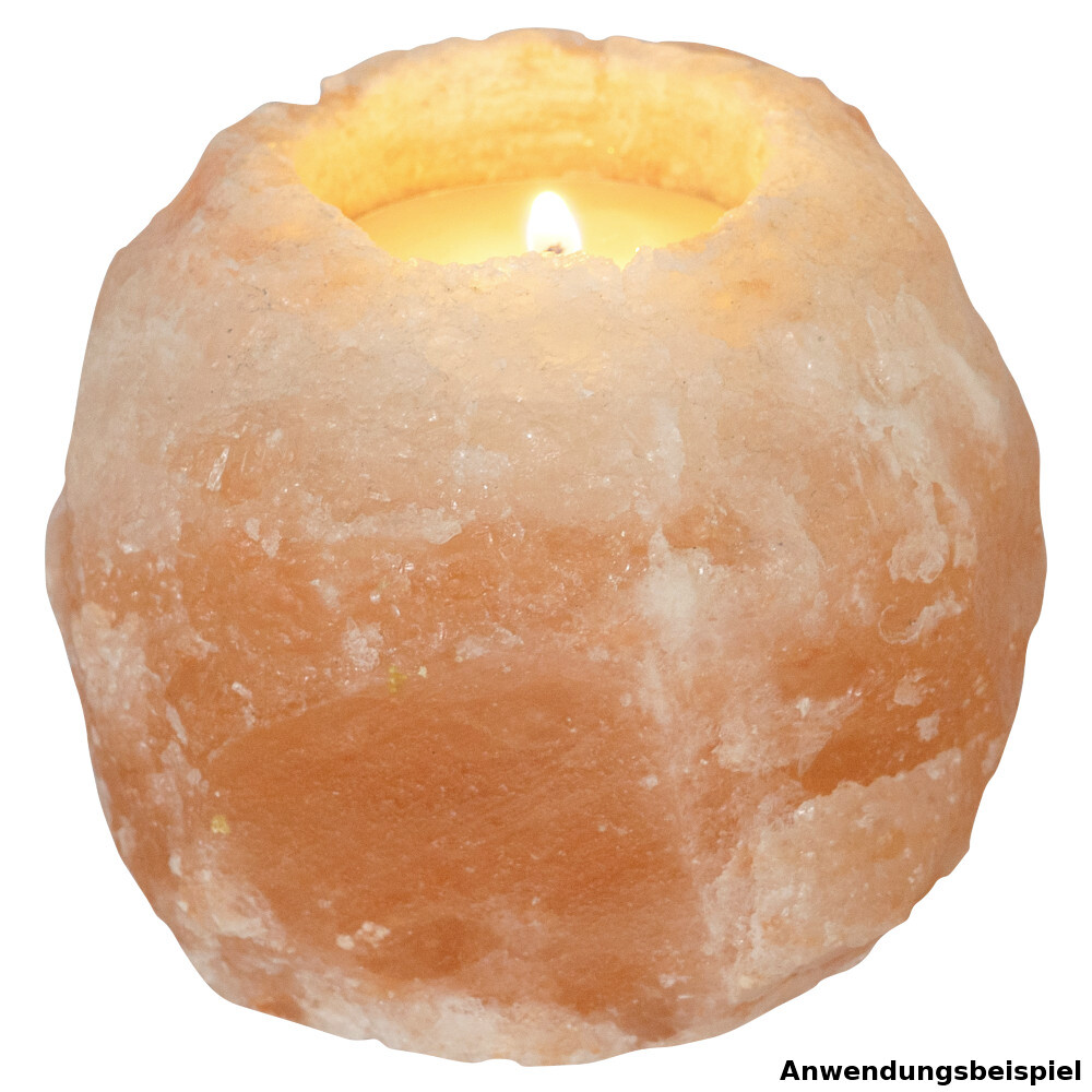Teelichthalter aus Salzkristall