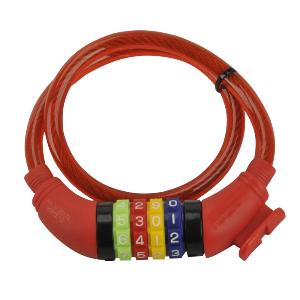 FISCHER Fahrradschloss Zahlen  Kabelschloss Kinder 60 cm