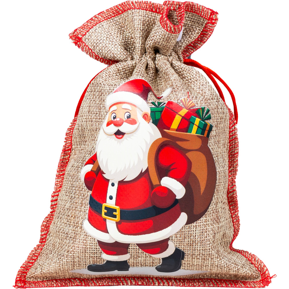 Jute-Geschenksack mit Zugkordel - 2 Motive sortiert 15x21cm image number 3