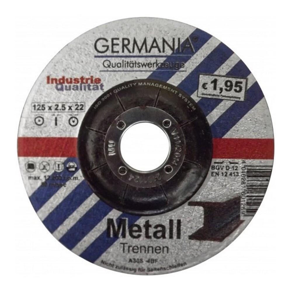 Trennscheibe Metall 125x2,5 bombiert Industriequalit&auml;t Trennen