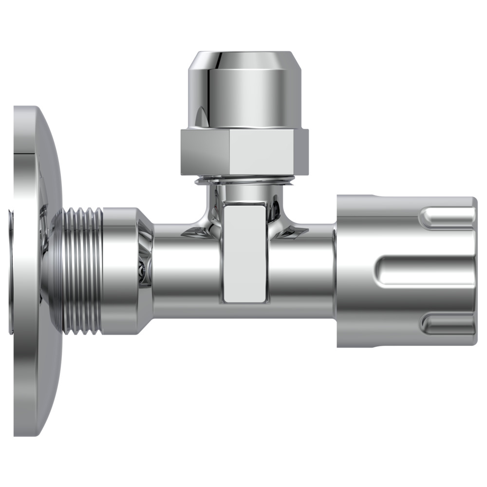 Eckregulierventil mit Schubrosette selbstdichtend 3/8"AG x 10 mm image number 2