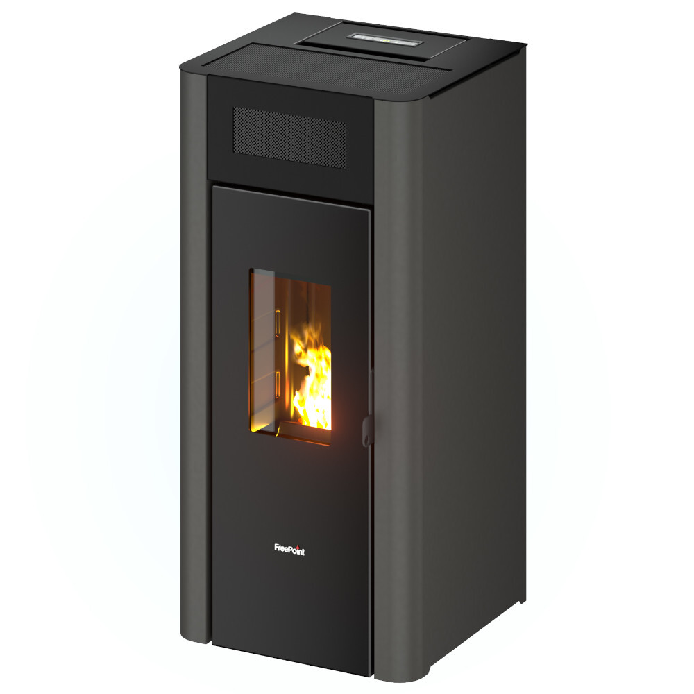 Pelletofen "AMARANTO 9", anthrazit Stahl