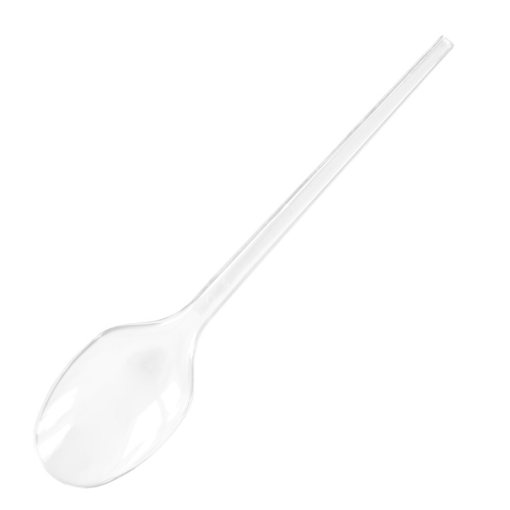 Mehrweg-L&ouml;ffel 50 St&uuml;ck aus transparentem Kunststoff 18,5 cm lang image number 1