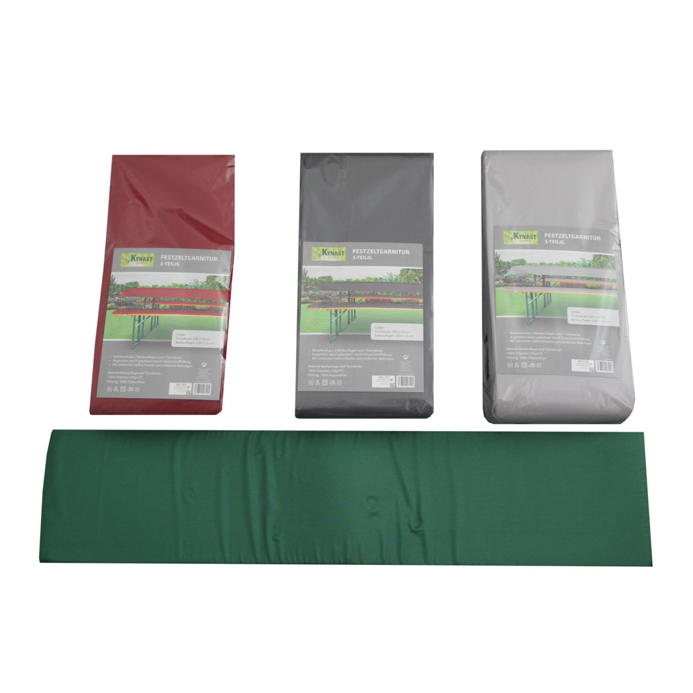 Bierbankauflagen Set 3-teilig in verschiedenen Farben