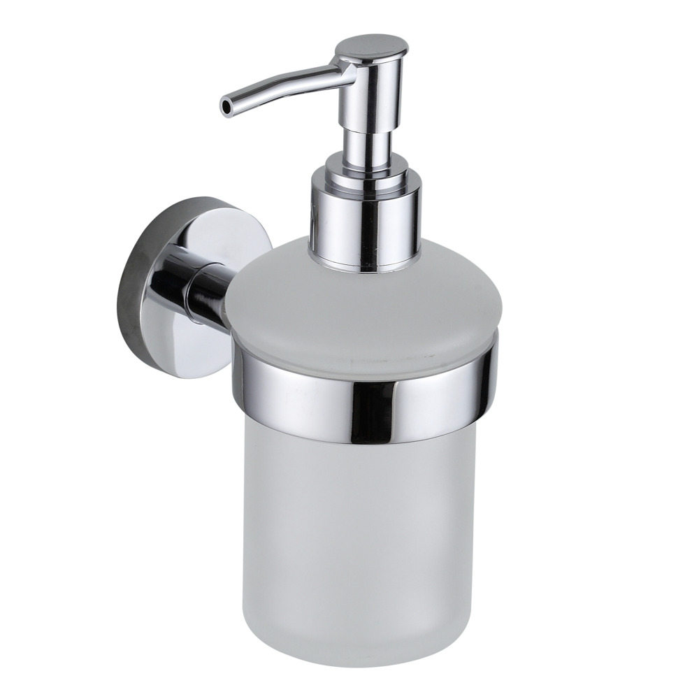 Seifenspender Chrom und Glas