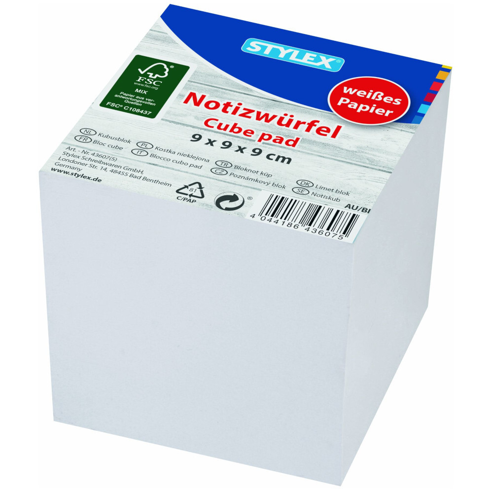 Notizw&uuml;rfel wei&szlig; mit ca. 1000 Blatt