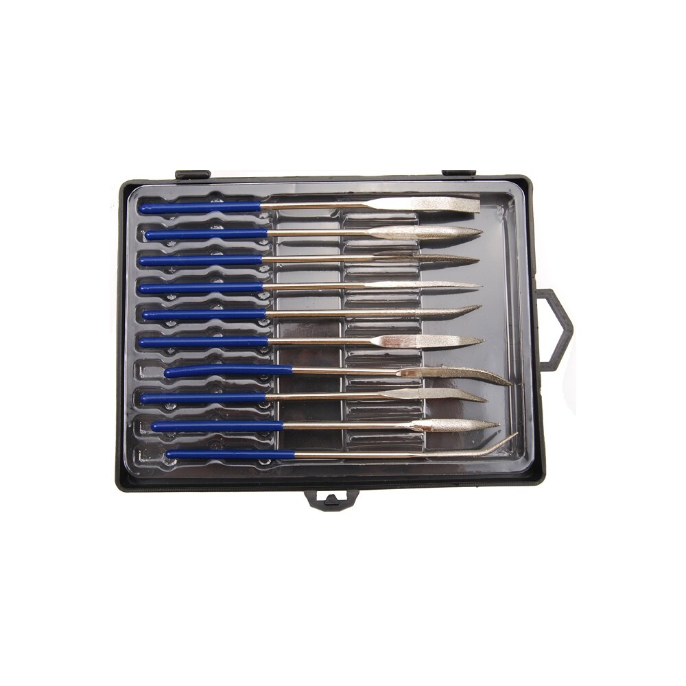 Diamant-Lochfeilen gebogen140x3 mm 10-tlg.