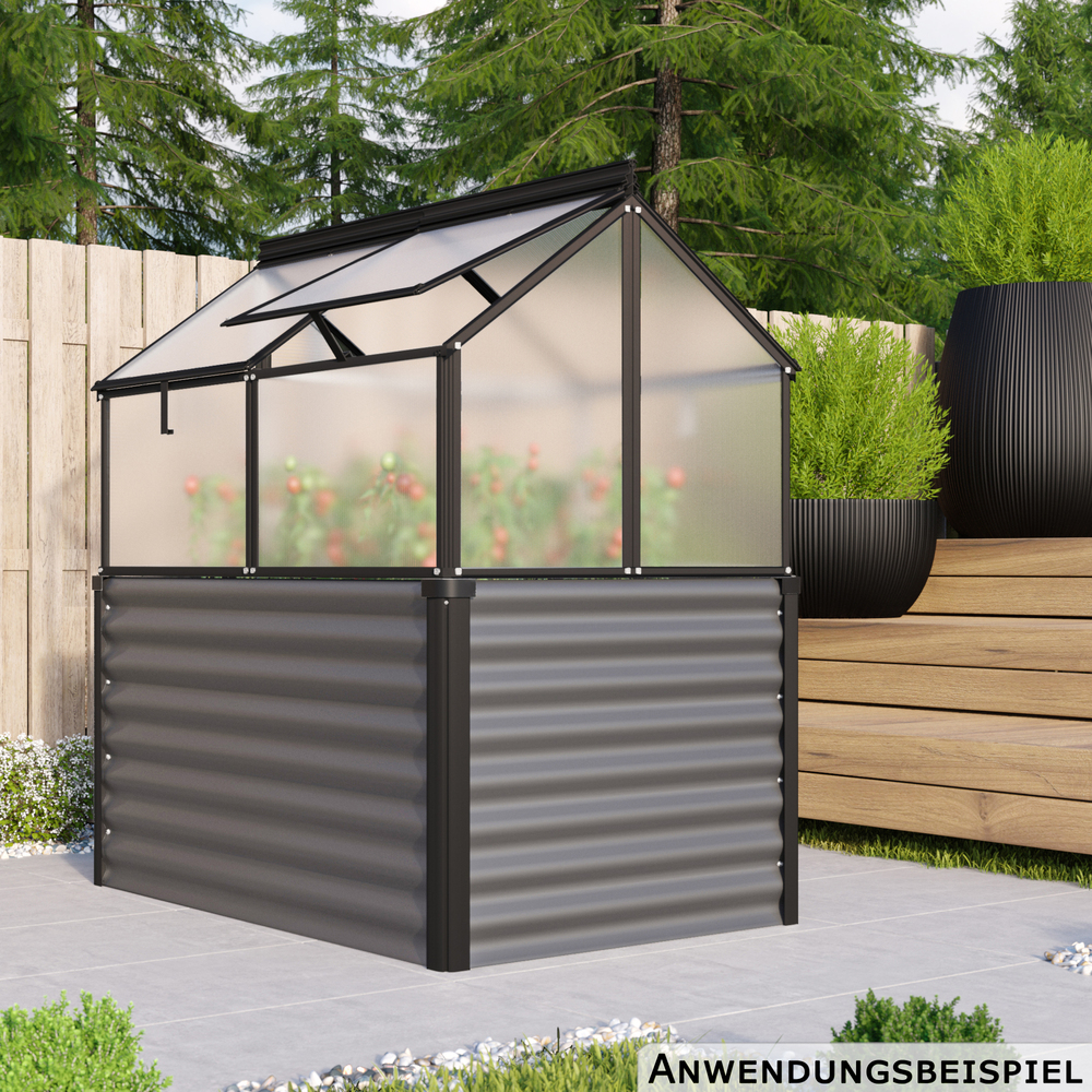 Fr&uuml;hbeet Paris schwarz-granit mit Unterbau image number 1